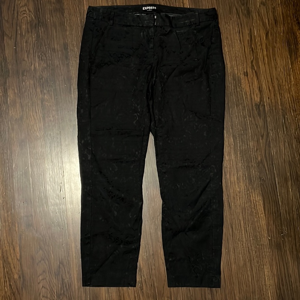 Express lace textured work dress pants